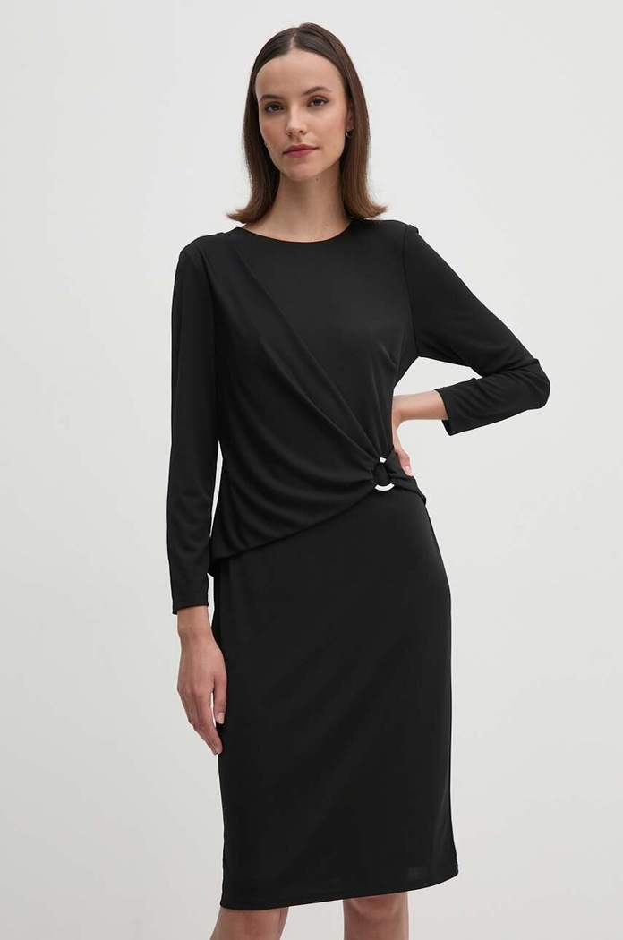 Φόρεμα Lauren Ralph Lauren με ελαστάν μαύρο 250898916