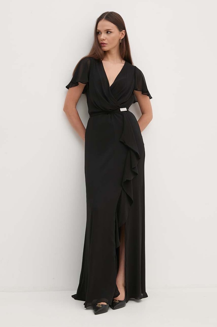 Haljina Lauren Ralph Lauren bez uzorka crna 253909447