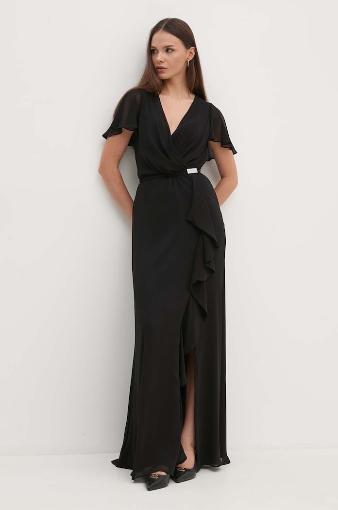Haljina Lauren Ralph Lauren bez uzorka crna 253909447