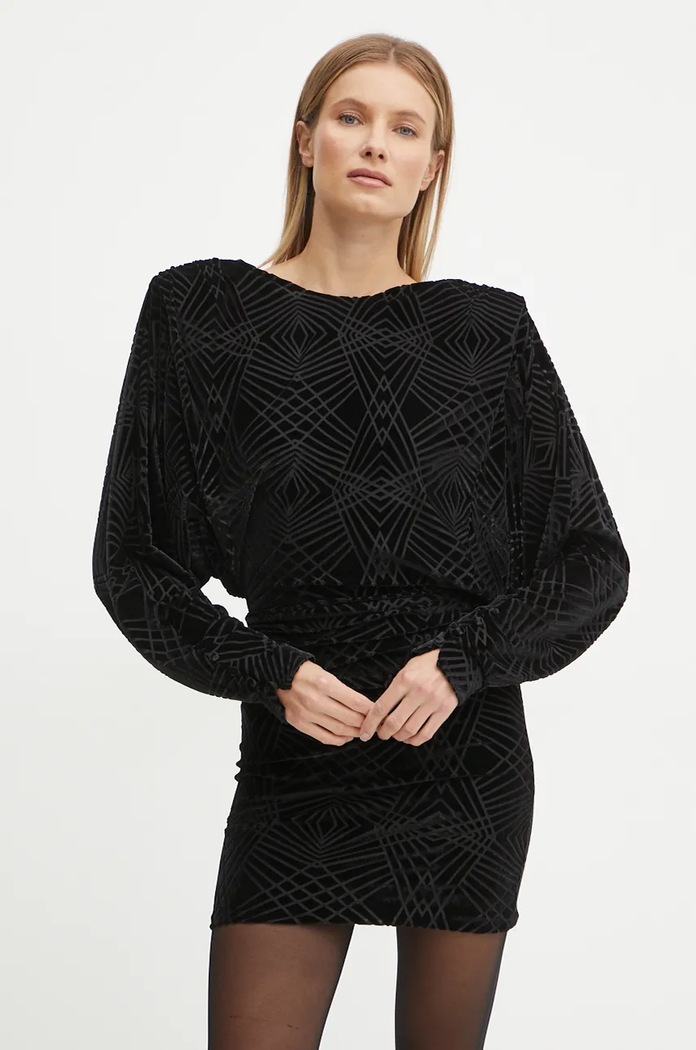 Pinko sukienka welurowa wzorzyste czarny 104482.A29H