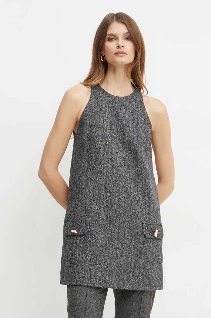 Vlněné šaty Pinko 104422.A274 černá AW24