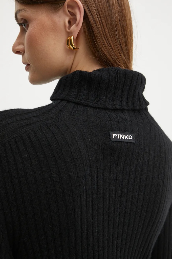 Vlněné šaty Pinko 104470.A278 černá