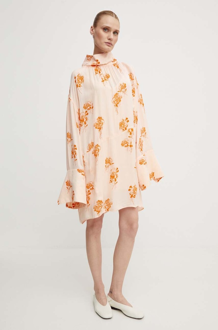Haljina Day Birger et Mikkelsen Jay - Falling Flowers DAY65243254 narančasta AW24