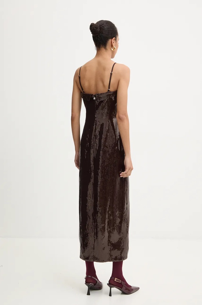 Ρούχα Φόρεμα Rotate Slim Midi Dress 1127532910 καφέ