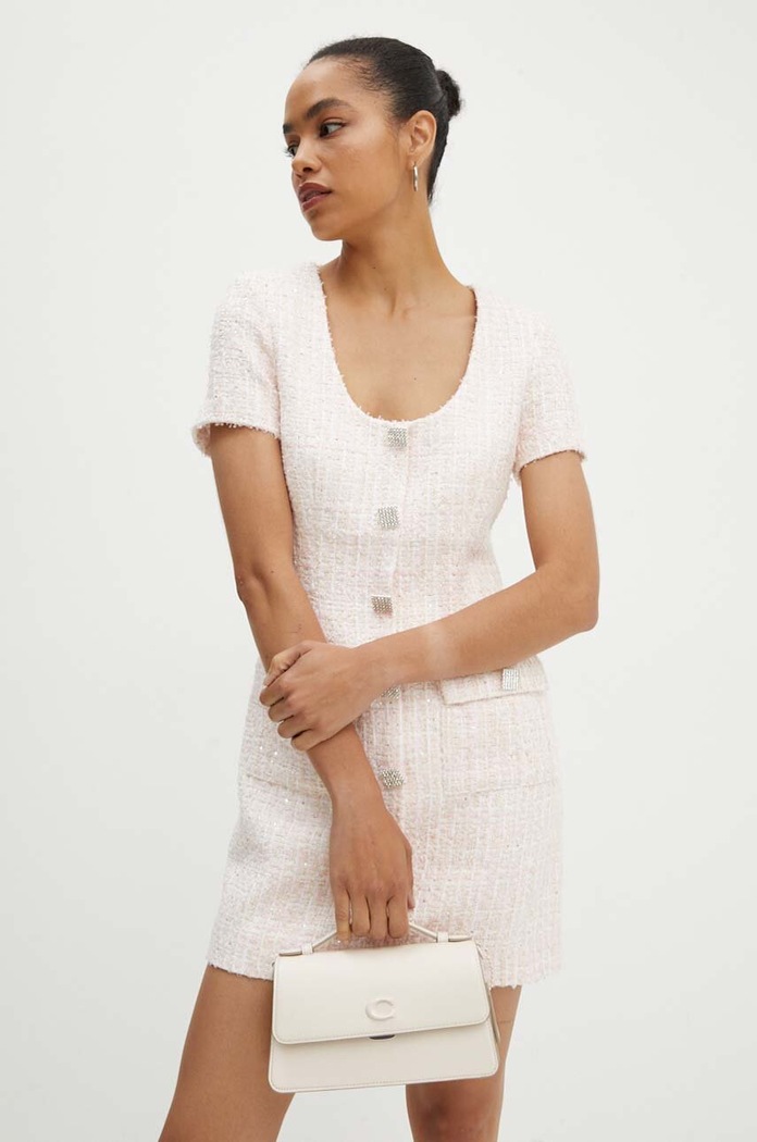 Šaty Rotate Boucle Dress růžová 1130781011
