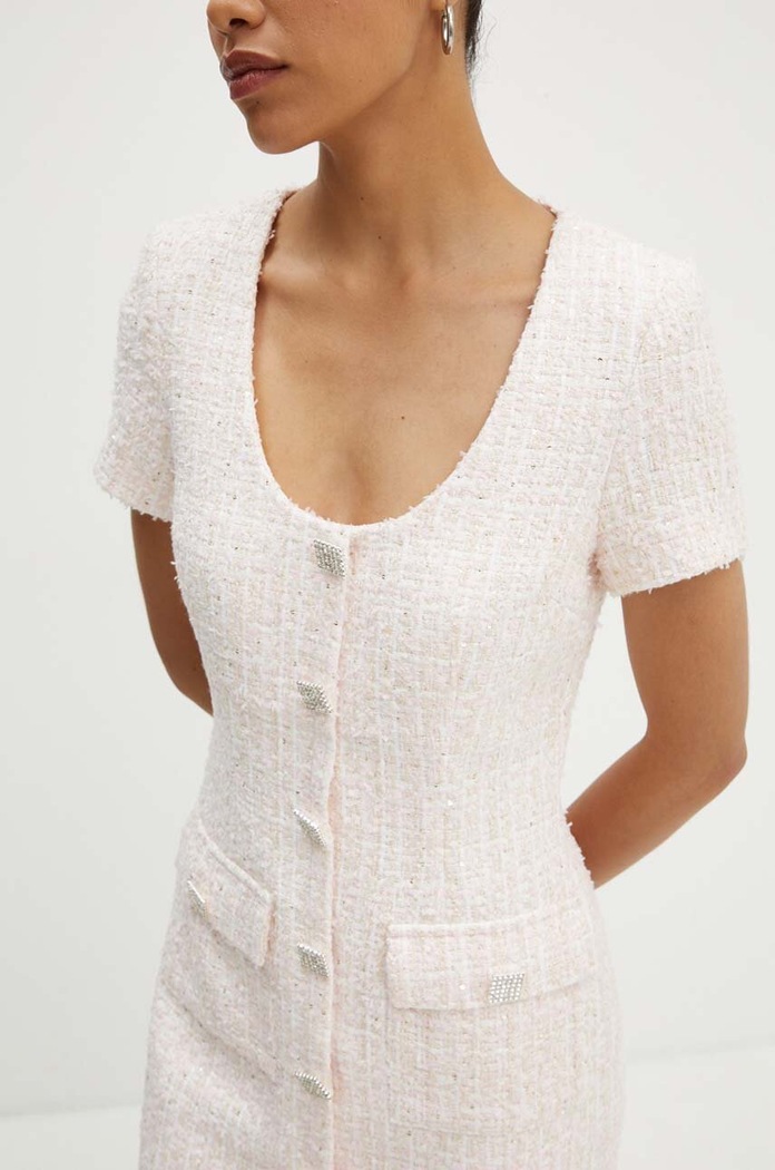 Šaty Rotate Boucle Dress 1130781011 růžová