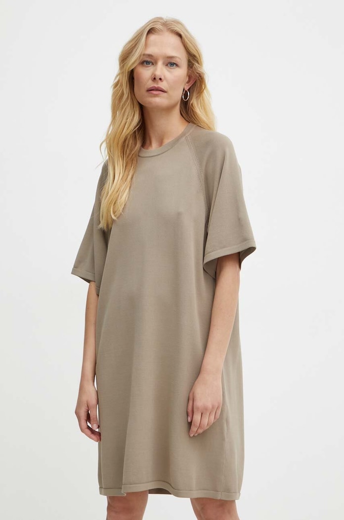Šaty Max Mara Leisure mini béžová 2426326017600