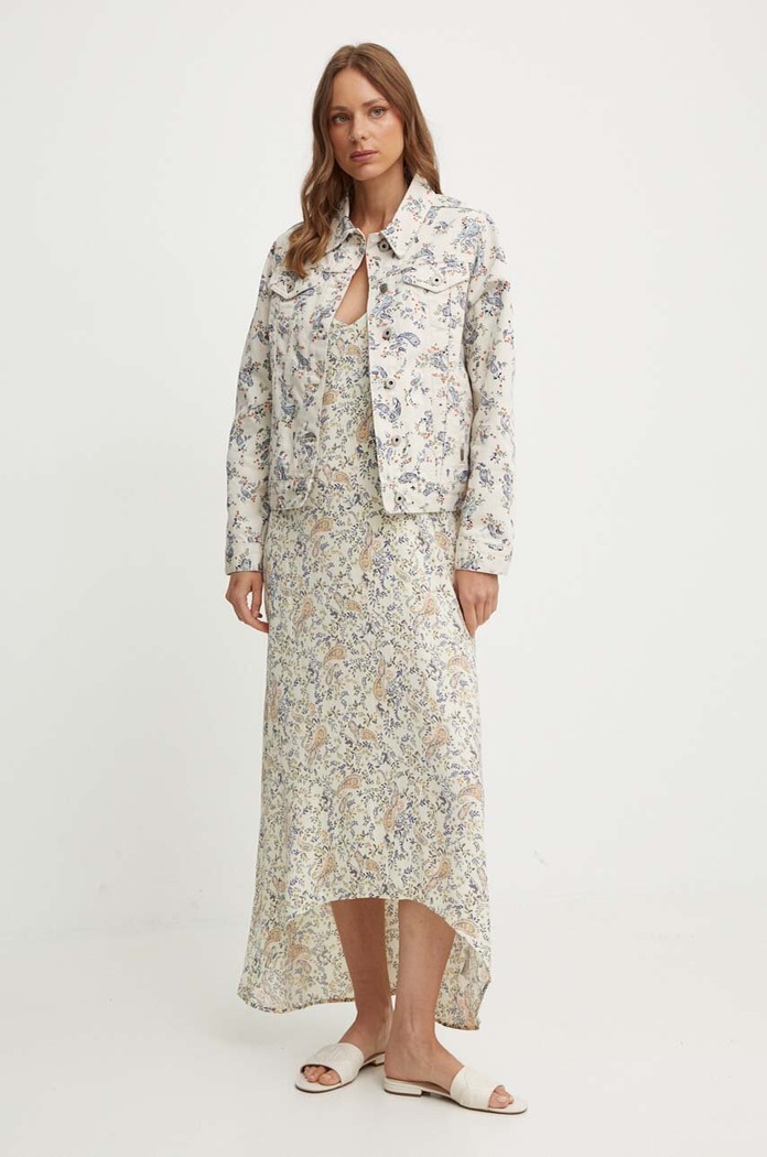 Pepe Jeans sukienka MOLLY PL953560 beżowy AW24