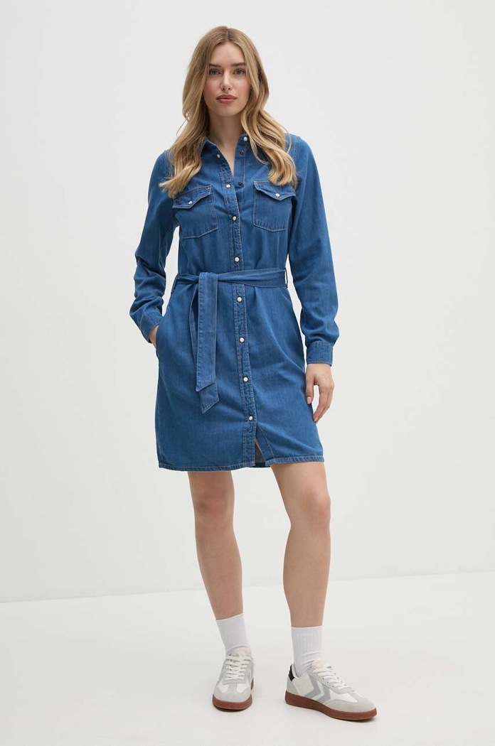 Šaty Pepe Jeans REGULAR DENIM DRESS PL953581HT8 modrá AW24