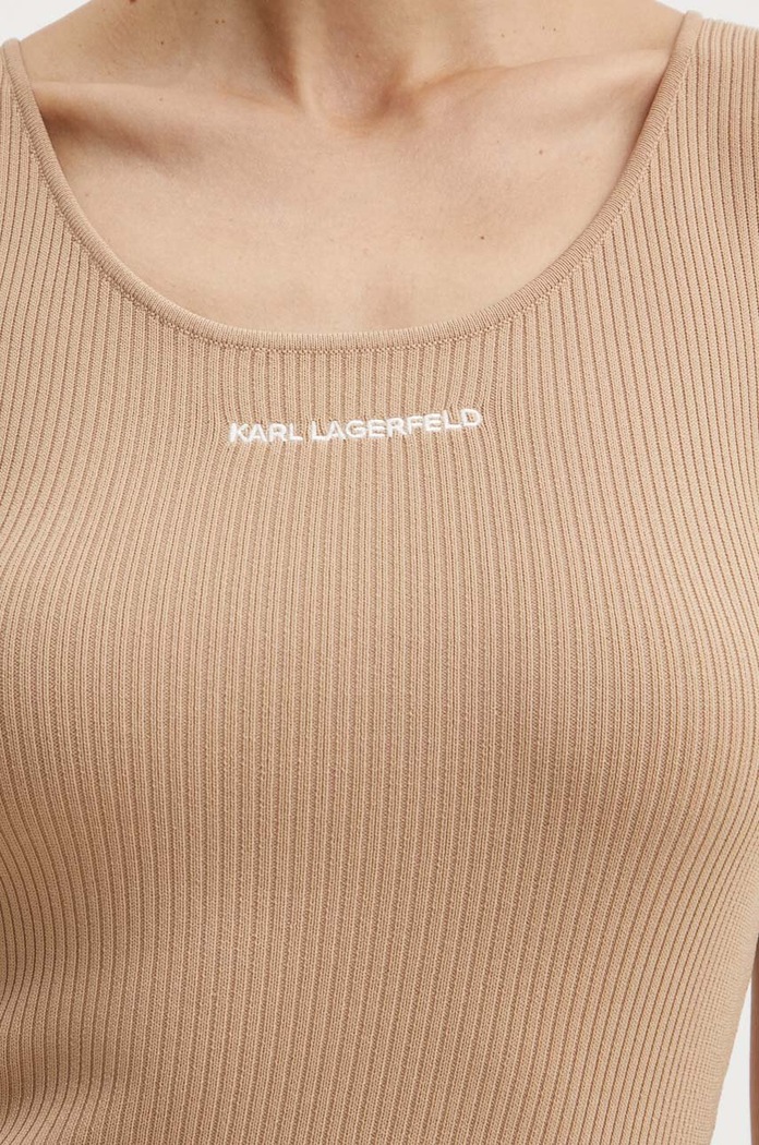 Karl Lagerfeld sukienka 245W1332 beżowy