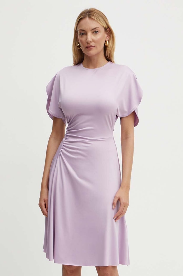 Victoria Beckham sukienka z elastanem fioletowy 1324JDR005611A