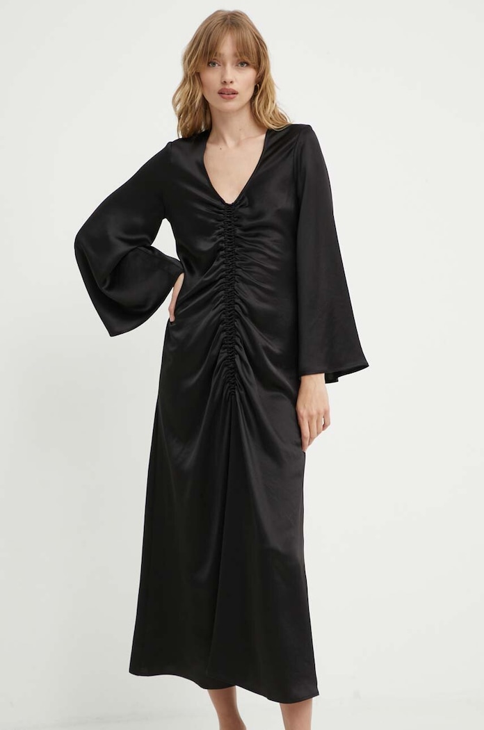 Šaty By Malene Birger LAVENDE maxi černá Q71625029