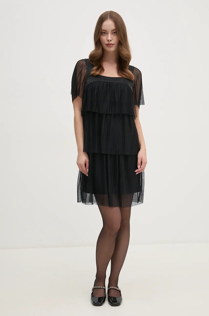 Dkny sukienka P4GD6XPH czarny AW24