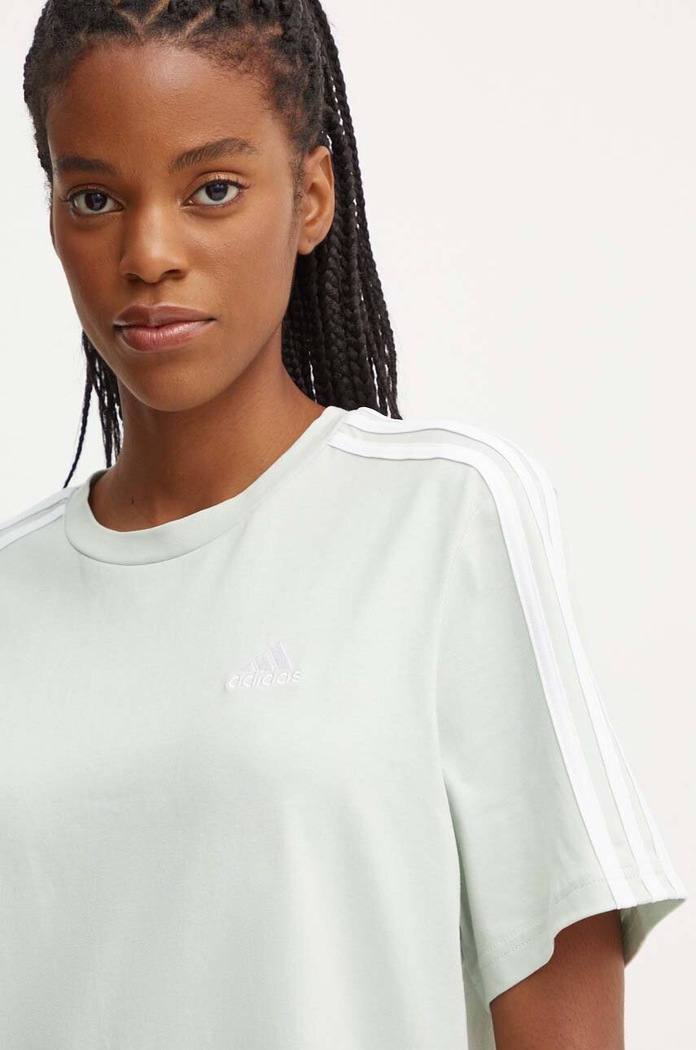 adidas rochie din bumbac Essentials verde IY4243