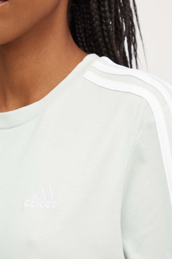 adidas rochie din bumbac Essentials IY4243 verde