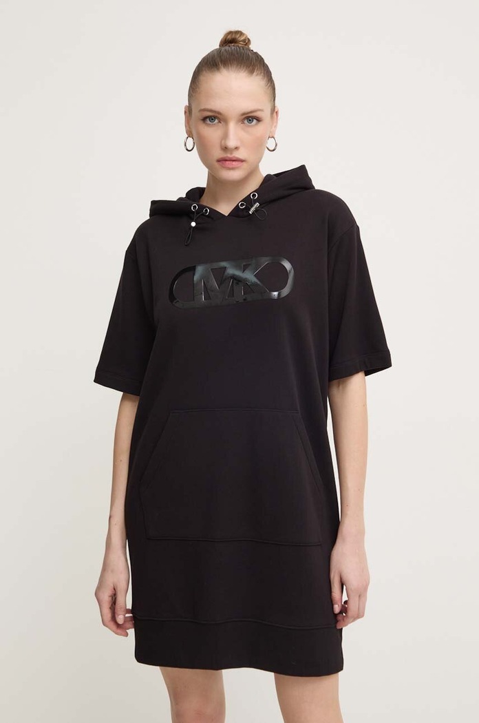 MICHAEL Michael Kors sukienka bawełniana nadruk czarny MT482II4MY
