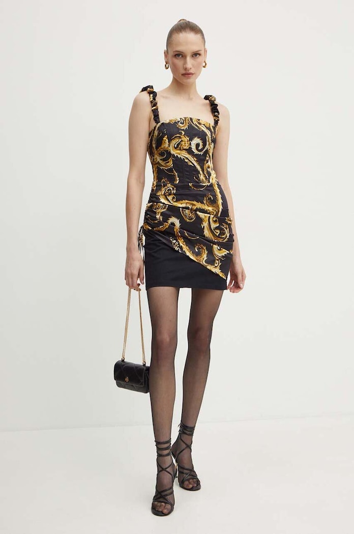 Obleka Versace Jeans Couture 77HAO911.NS520 črna AW24