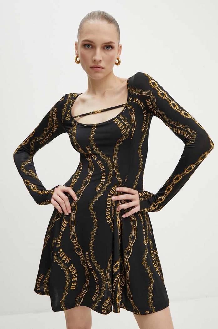 Šaty Versace Jeans Couture mini černá 77HAO922.JS416