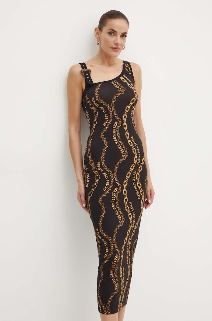 Versace Jeans Couture rochie maxi negru 77HAO978.JS423