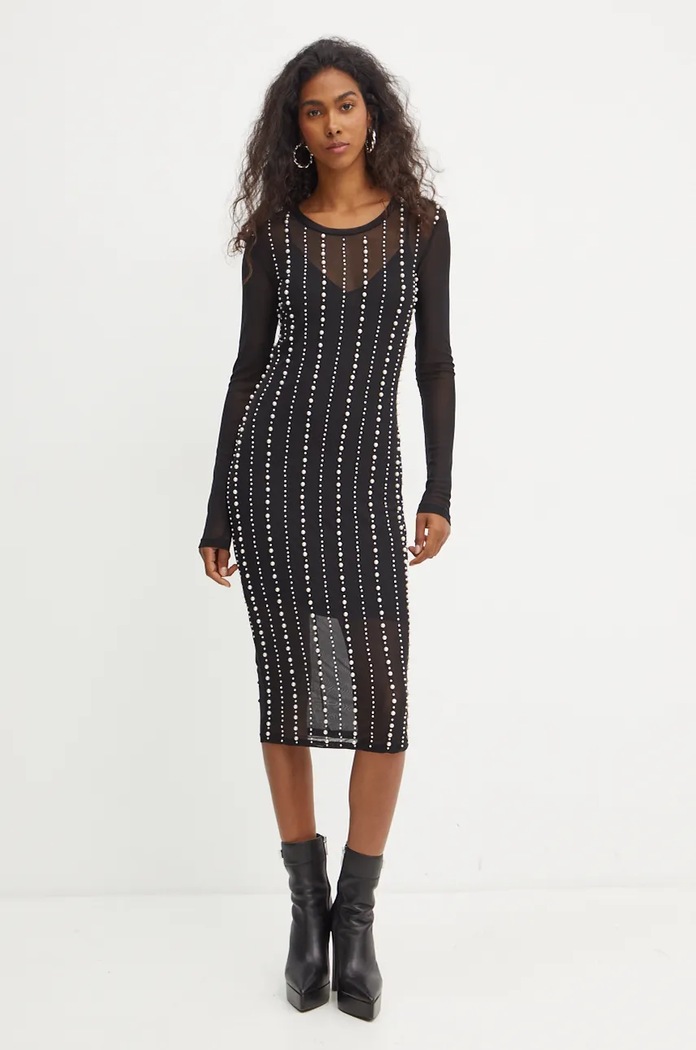 Šaty Versace Jeans Couture mini černá 77HAO920.CJM01