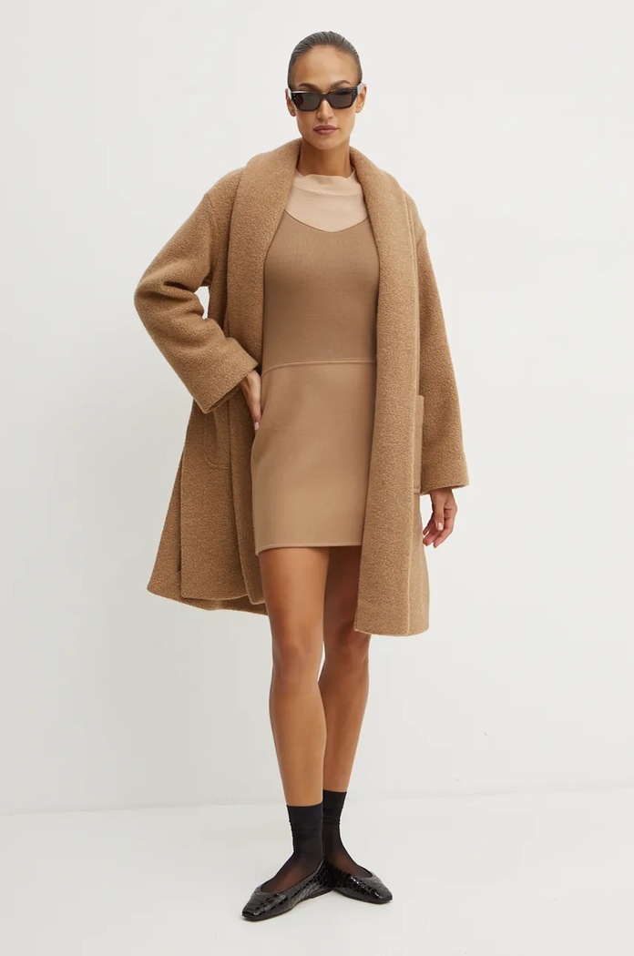 Weekend Max Mara rochie din lana Joyroad by Lucy Hale 2425226016600 maro AW24