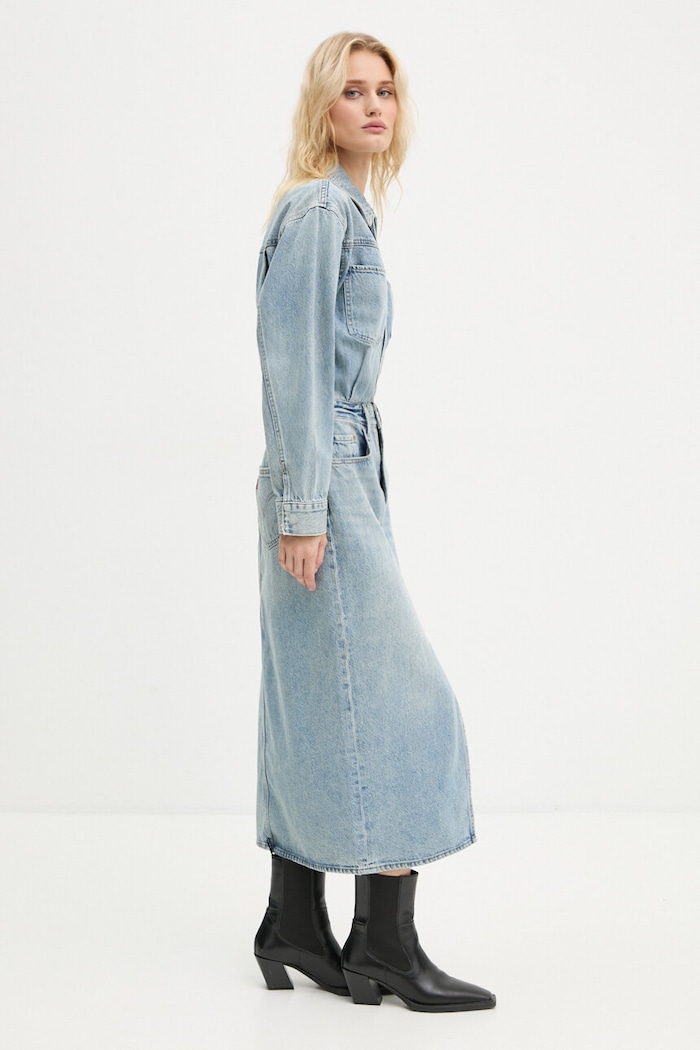 Levi's sukienka jeansowa casual niebieski 0002Q