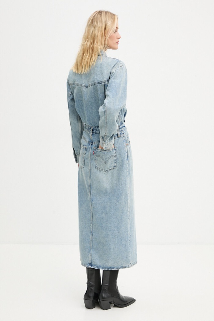 Odzież Levi's sukienka jeansowa 0002Q niebieski