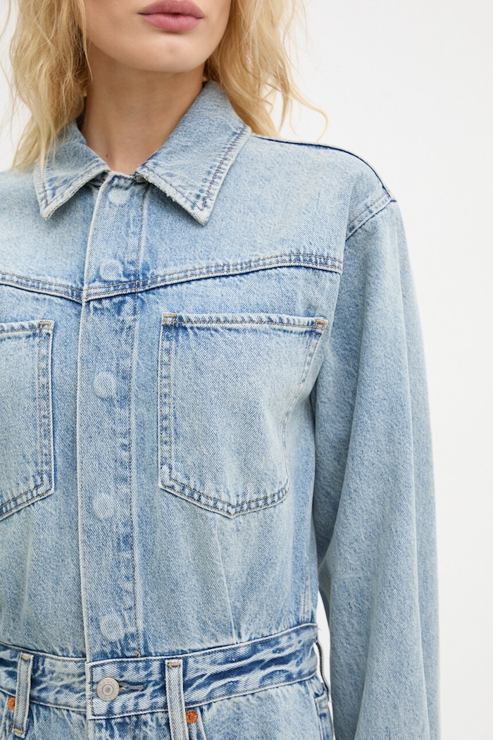 Levi's sukienka jeansowa 0002Q niebieski