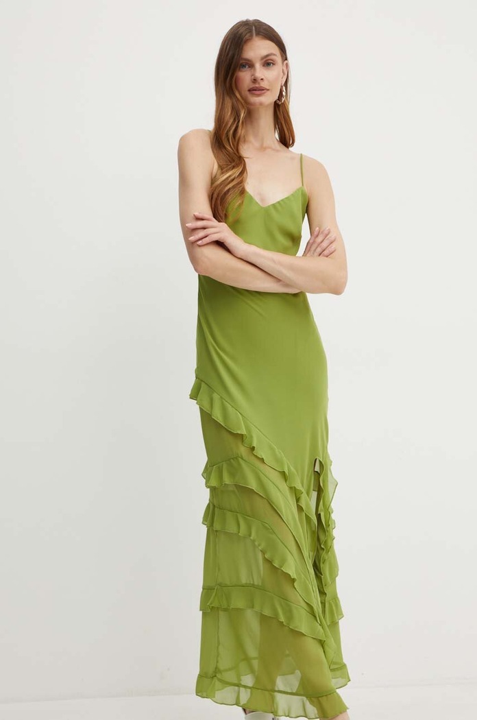 Šaty Bardot CANTARA maxi zelená 59419DB