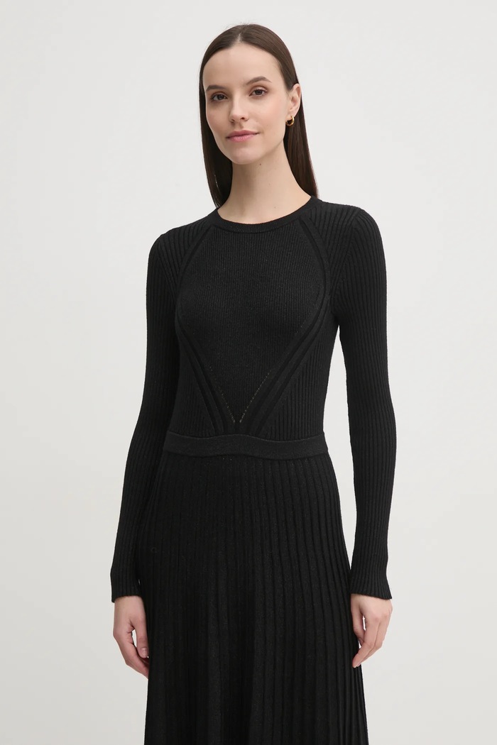 United Colors of Benetton vestito 1QMKDV01W nero AW24