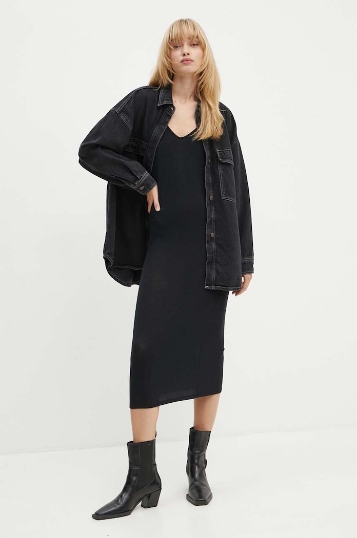 Šaty American Vintage LAI14AH24 černá AW24