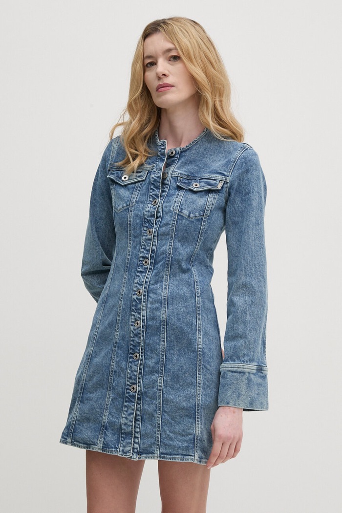 Pepe Jeans rochie din denim ELLA PL953549 albastru AW24