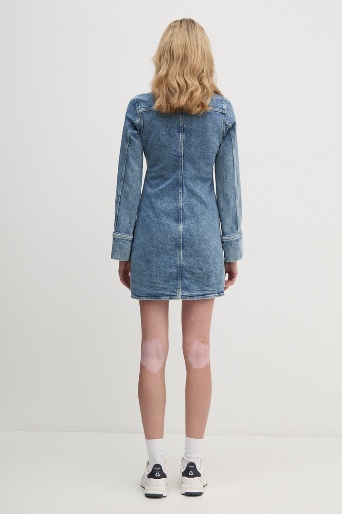 Îmbrăcăminte Pepe Jeans rochie din denim ELLA PL953549 albastru