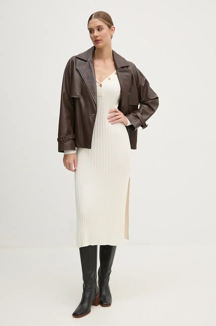 Рокля Pepe Jeans IZABEL DRESS PL953586 бежов AW24