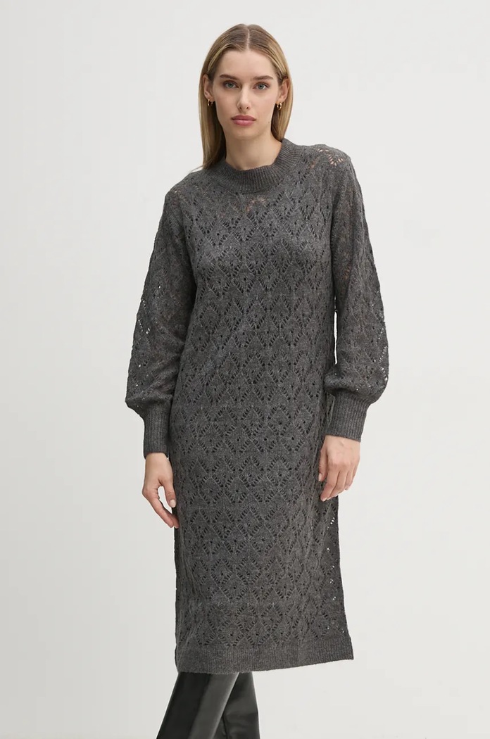 Šaty Pepe Jeans HAILEY DRESS viskóza sivá PL953588
