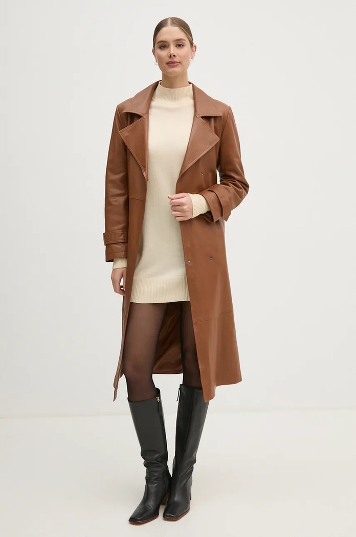Φόρεμα από μείγμα μαλλιού Pepe Jeans HAZEL DRESS PL953593 μπεζ AW24