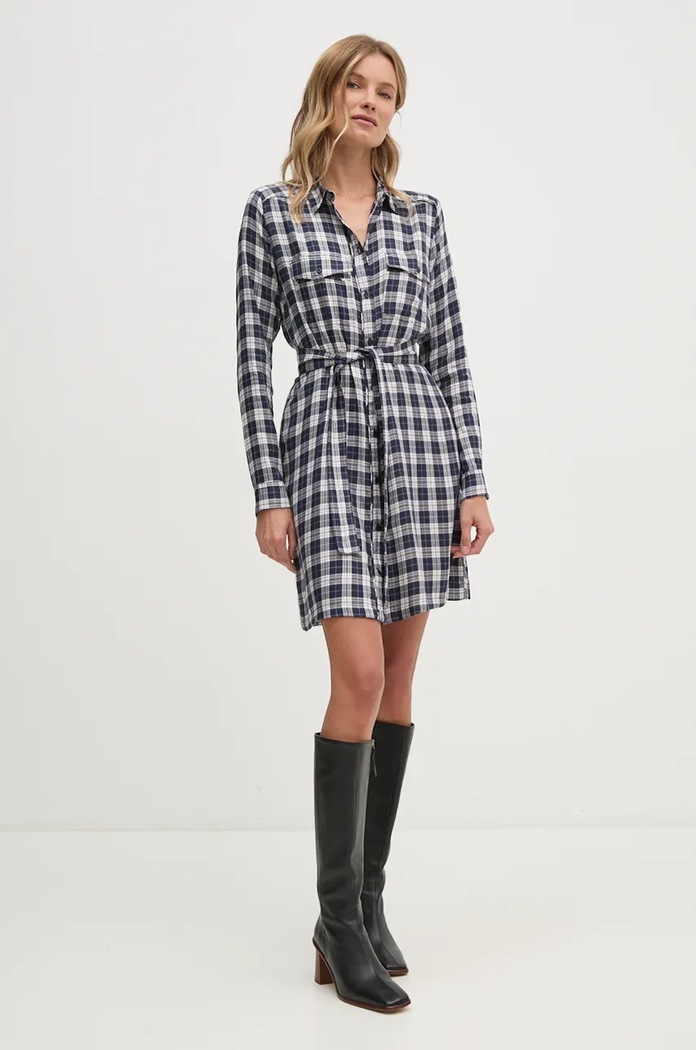 Šaty Pepe Jeans POLYS PL953606 námořnická modř AW24