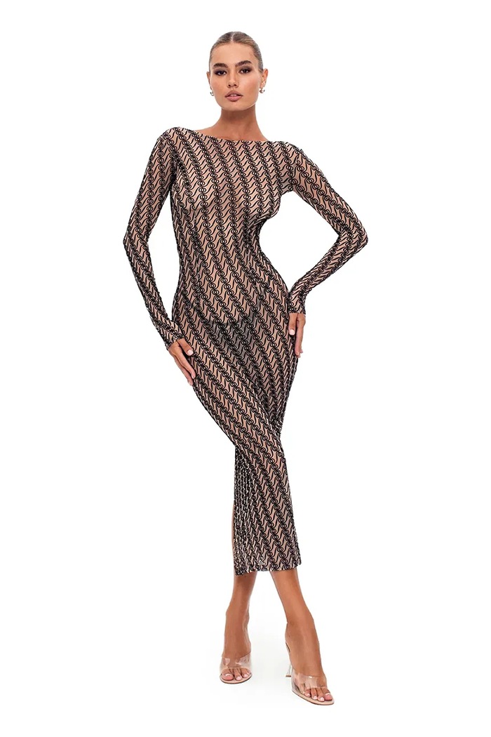 Φόρεμα GOD SAVE QUEENS ALIZEE DRESS μακρύ πολύχρωμο GSQ.116.310