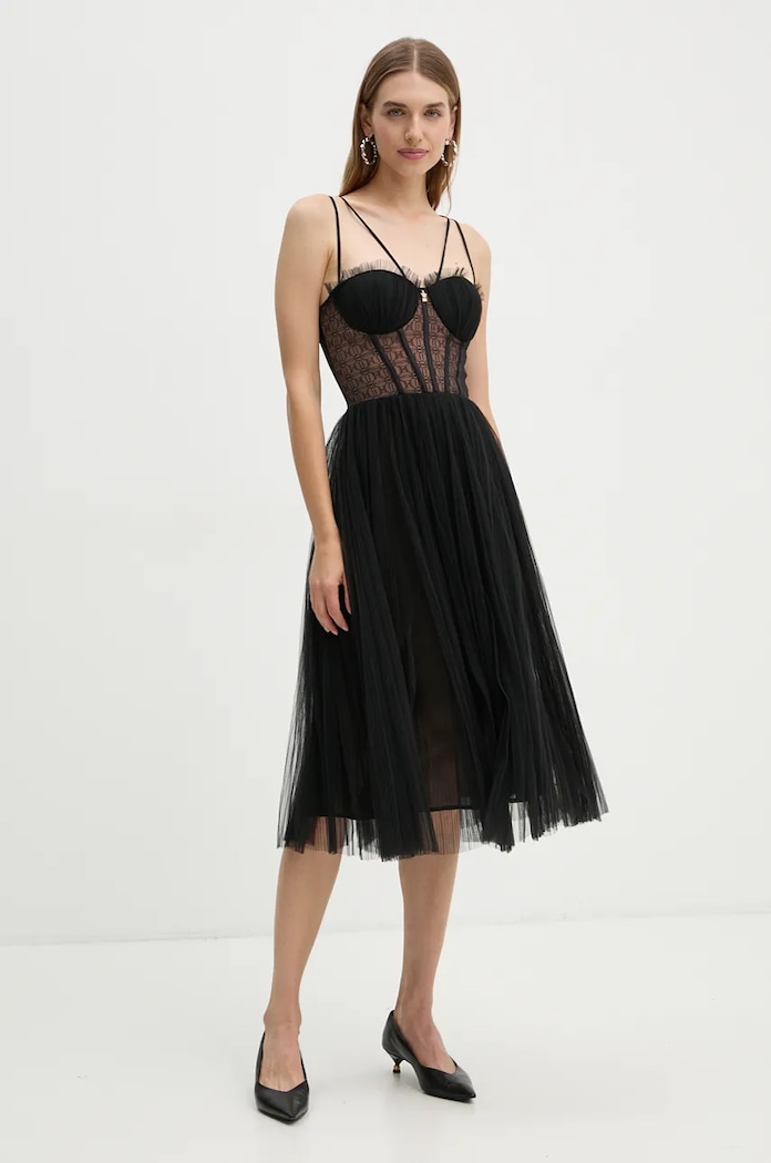 Elisabetta Franchi sukienka AB73847E2 czarny AW24