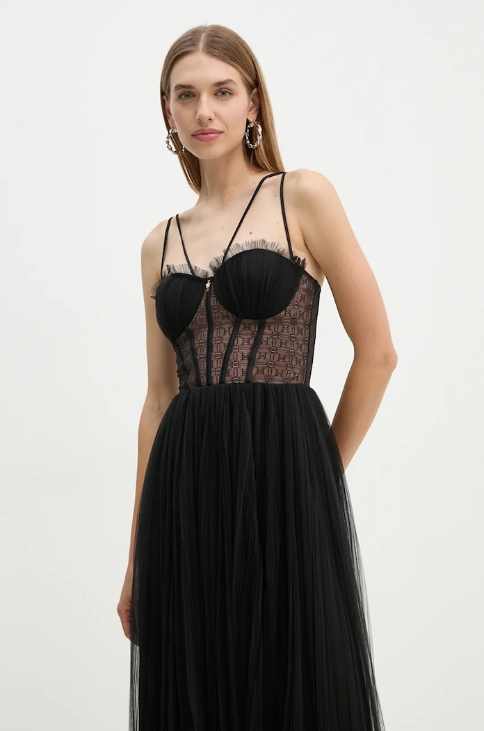 Elisabetta Franchi sukienka czarny AB73847E2