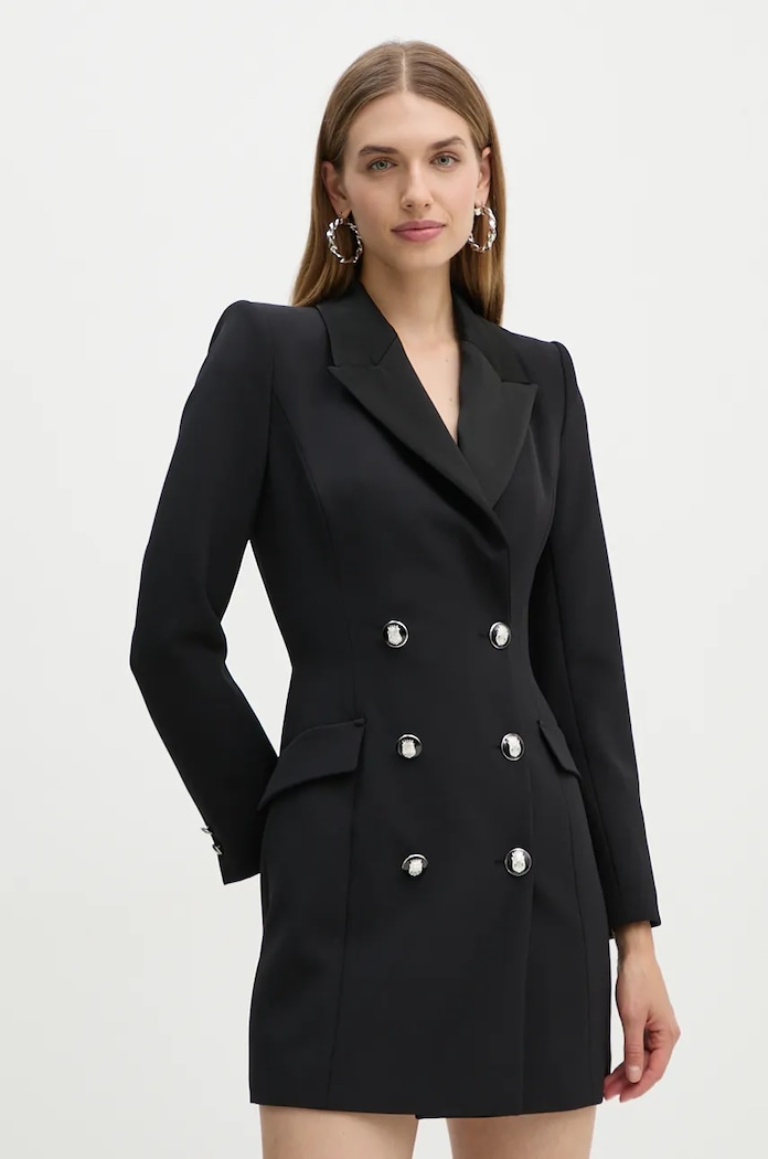 Elisabetta Franchi sukienka tkanina czarny AB74147E2