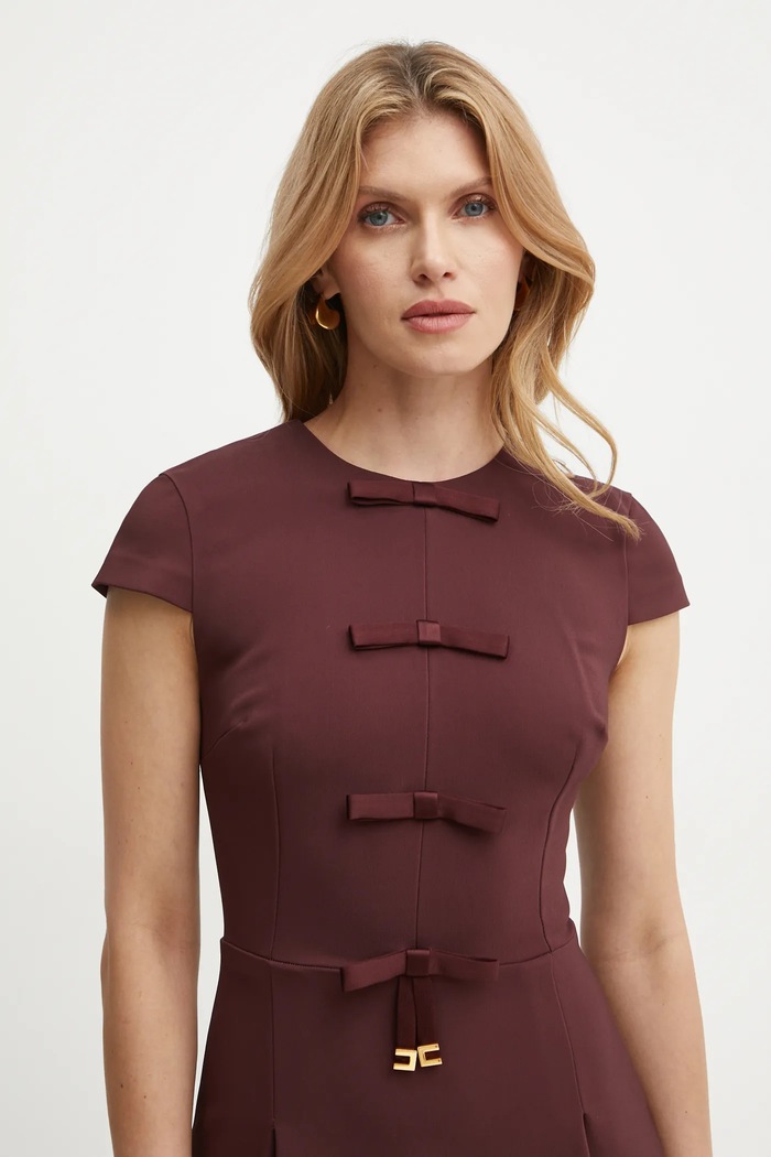 Šaty Elisabetta Franchi burgundské AB76547E2
