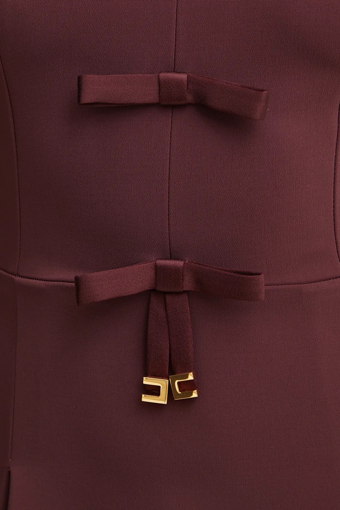 Šaty Elisabetta Franchi AB76547E2 burgundské