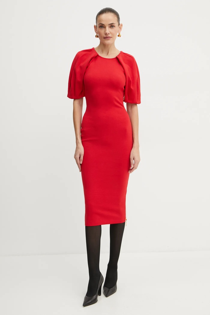 Elisabetta Franchi Sukienka AM22M47E2 czerwony AW24