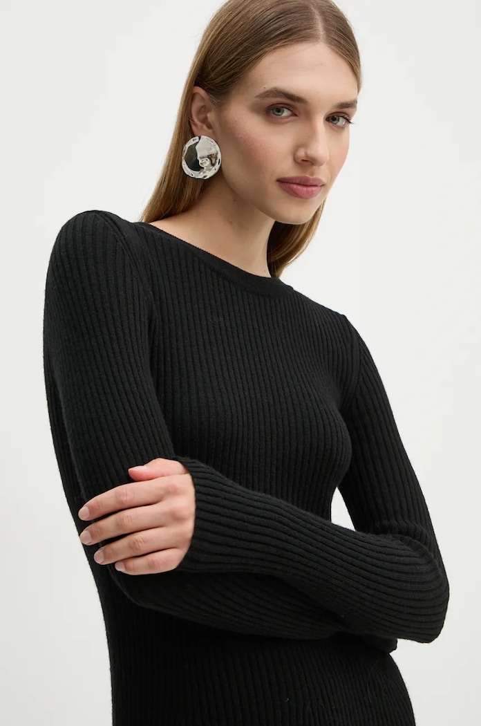 Rochie din amestec de lână DENIM Marc O'Polo 5000005137 negru