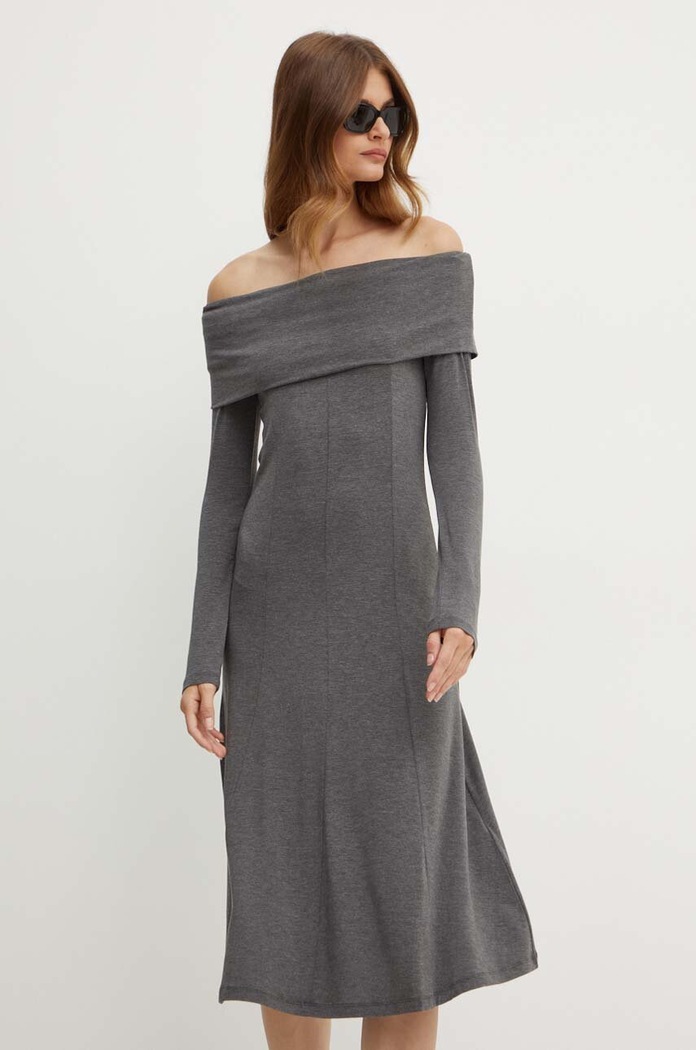Twinset rochie rotund gri 242LI2JEE