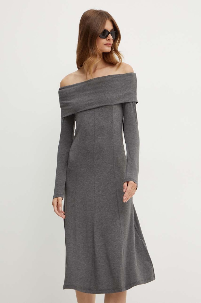 Twinset rochie rotund gri 242LI2JEE