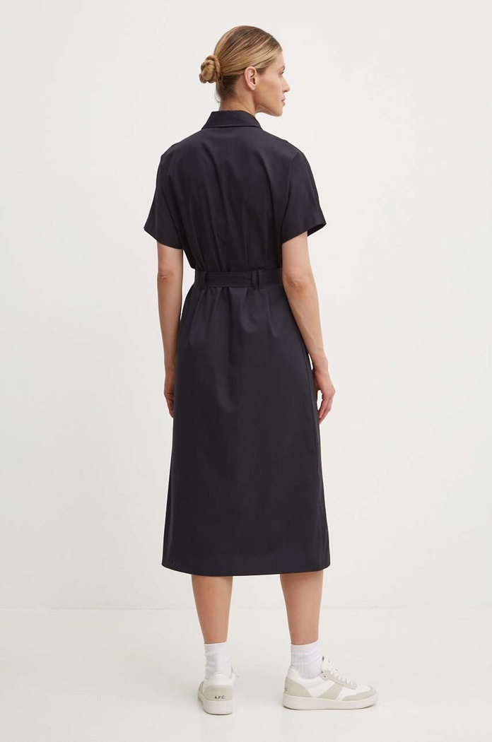 Îmbrăcăminte A.P.C. rochie din bumbac robe new drew COGZR.F05959 bleumarin
