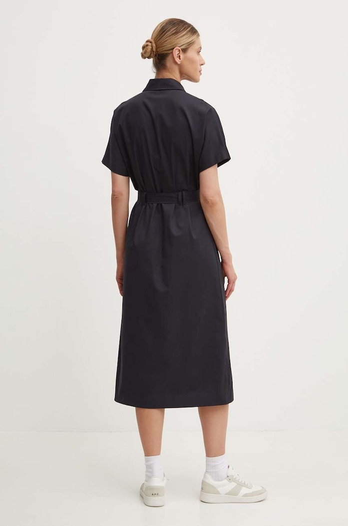 Îmbrăcăminte A.P.C. rochie din bumbac robe new drew COGZR.F05959 bleumarin