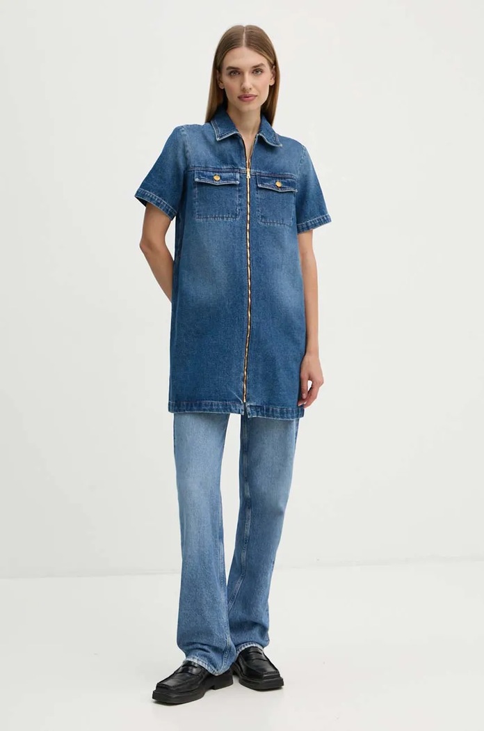 A.P.C. sukienka jeansowa robe amanda COGZU.F35104 niebieski AW24
